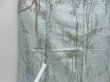 Photo8: 4803T05z970 Vintage Japanese Kimono Synthetic KOMON Trees Dull light blue (8)