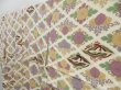 Photo2: 4803T06z890 Vintage Japanese Kimono Silk KOMON Paulownia Sand beige (2)