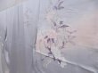 Photo2: 4803T08z850  Japanese Kimono Silk TSUKESAGE Peony Light gray (2)