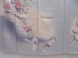 Photo6: 4803T08z850  Japanese Kimono Silk TSUKESAGE Peony Light gray (6)