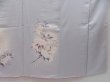 Photo7: 4803T08z850  Japanese Kimono Silk TSUKESAGE Peony Light gray (7)