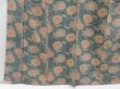 Photo4: 4803T10z930 Vintage Japanese Kimono Silk KOMON Flower Dull cyan (4)