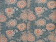 Photo5: 4803T10z930 Vintage Japanese Kimono Silk KOMON Flower Dull cyan (5)