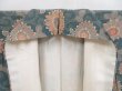 Photo7: 4803T10z930 Vintage Japanese Kimono Silk KOMON Flower Dull cyan (7)