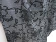 Photo3: 4803T12z880 Vintage Japanese Kimono Silk KOMON Flower Black (3)