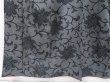 Photo4: 4803T12z880 Vintage Japanese Kimono Silk KOMON Flower Black (4)