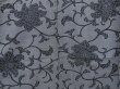 Photo5: 4803T12z880 Vintage Japanese Kimono Silk KOMON Flower Black (5)