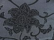 Photo6: 4803T12z880 Vintage Japanese Kimono Silk KOMON Flower Black (6)