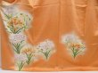 Photo5: 4804T07z980  Japanese Kimono Silk TSUKESAGE Flower Dark orange (5)