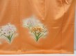 Photo7: 4804T07z980  Japanese Kimono Silk TSUKESAGE Flower Dark orange (7)