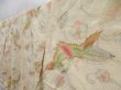 Photo2: 4804T11z990 Vintage Japanese Kimono Silk KOMON Flying crane Off-white (2)