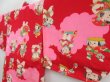 Photo2: 4805T02z240 Vintage Japanese Kimono Jinken Girl's   Red (2)