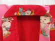 Photo6: 4805T02z240 Vintage Japanese Kimono Jinken Girl's   Red (6)