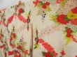 Photo2: 4805T03z420 Vintage Japanese Kimono Jinken Girl's  Flowers Sand beige (2)