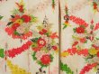 Photo3: 4805T03z420 Vintage Japanese Kimono Jinken Girl's  Flowers Sand beige (3)