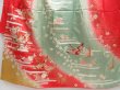 Photo4: 4805T07z960 Vintage Japanese Kimono Silk Girl's  Flying crane Red (4)