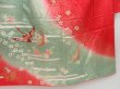 Photo5: 4805T07z960 Vintage Japanese Kimono Silk Girl's  Flying crane Red (5)