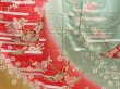 Photo6: 4805T07z960 Vintage Japanese Kimono Silk Girl's  Flying crane Red (6)