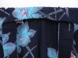 Photo7: 4805T08z450 Vintage Japanese Kimono Cotton YUKATA Flower Dark navy (7)