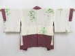 Photo6: 4806T01z460 Vintage Japanese Kimono Silk SHIBORI HAORI  Dark grape (6)