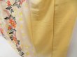 Photo4: 4806T09z990 Vintage Japanese Kimono Silk TSUKESAGE Flower Peach-Beige (4)