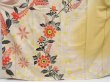 Photo5: 4806T09z990 Vintage Japanese Kimono Silk TSUKESAGE Flower Peach-Beige (5)