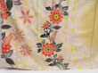 Photo6: 4806T09z990 Vintage Japanese Kimono Silk TSUKESAGE Flower Peach-Beige (6)