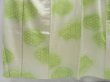 Photo4: 4806T10z690 Vintage Japanese Kimono Silk KOMON Hemp Soft green (4)