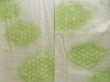 Photo5: 4806T10z690 Vintage Japanese Kimono Silk KOMON Hemp Soft green (5)