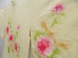 Photo2: 4809T02z610 Vintage Japanese Kimono Silk SHIBORI HAORI Peony Light lime (2)