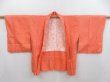 Photo5: 4809T03z390 Vintage Japanese Kimono Silk SHIBORI HAORI  Dark orange (5)