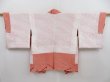 Photo8: 4809T04z510 Vintage Japanese Kimono Silk SHIBORI HAORI Wave Dark salmon (8)