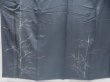 Photo5: 4809T09z890  Japanese Kimono Silk TSUKESAGE Trees Navy-Gray (5)