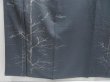 Photo6: 4809T09z890  Japanese Kimono Silk TSUKESAGE Trees Navy-Gray (6)