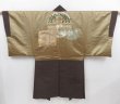 Photo4: 4810T08z850 Vintage Japanese Kimono Silk Men's HAORI Kasuga Taisha Shrine (4)