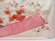 Photo7: 4810T10z1210 Vintage Japanese Kimono Silk FURISODE Chrysanthemum Off-white (7)