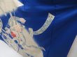 Photo4: 4810T11z1180  Japanese Kimono Silk FURISODE Rose Oriental blue (4)