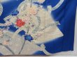 Photo7: 4810T11z1180  Japanese Kimono Silk FURISODE Rose Oriental blue (7)