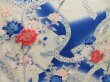 Photo8: 4810T11z1180  Japanese Kimono Silk FURISODE Rose Oriental blue (8)