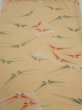 Photo1: 2A01z60  Japanese Kimono Silk  FABRIC Butterfly Light orange 40.9x14.2 (1)