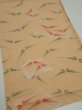 Photo2: 2A02z60  Japanese Kimono Silk  FABRIC Butterfly Light orange 40.9x14.0 (2)