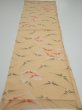 Photo5: 2A02z60  Japanese Kimono Silk  FABRIC Butterfly Light orange 40.9x14.0 (5)