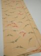 Photo2: 2A03z90  Japanese Kimono Silk  FABRIC Butterfly Light orange 63.0x14.2 (2)