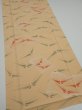 Photo2: 2A04z90  Japanese Kimono Silk  FABRIC Butterfly Light orange 63.0x14.2 (2)