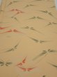 Photo1: 2A05z90  Japanese Kimono Silk  FABRIC Butterfly Light orange 62.2x14.2 (1)