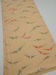 Photo2: 2A05z90  Japanese Kimono Silk  FABRIC Butterfly Light orange 62.2x14.2 (2)