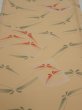 Photo1: 2A06z90  Japanese Kimono Silk  FABRIC Butterfly Light orange 63.0x14.2 (1)