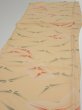 Photo3: 2A06z90  Japanese Kimono Silk  FABRIC Butterfly Light orange 63.0x14.2 (3)