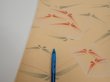 Photo8: 2A06z90  Japanese Kimono Silk  FABRIC Butterfly Light orange 63.0x14.2 (8)