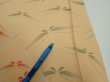 Photo9: 2A06z90  Japanese Kimono Silk  FABRIC Butterfly Light orange 63.0x14.2 (9)